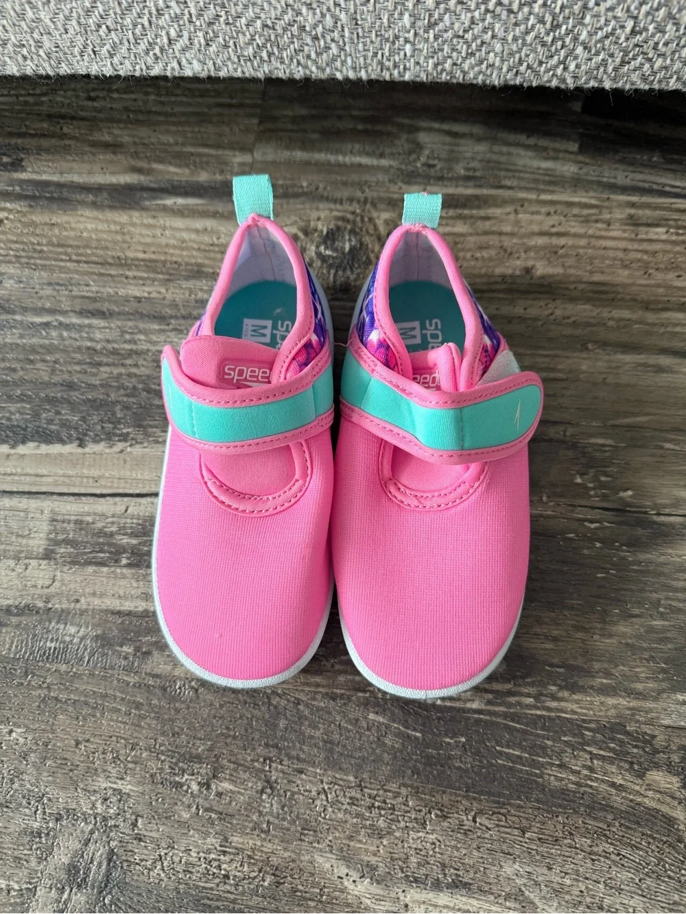 Speedo Toddler Pink Water Shoes with Mint Strap